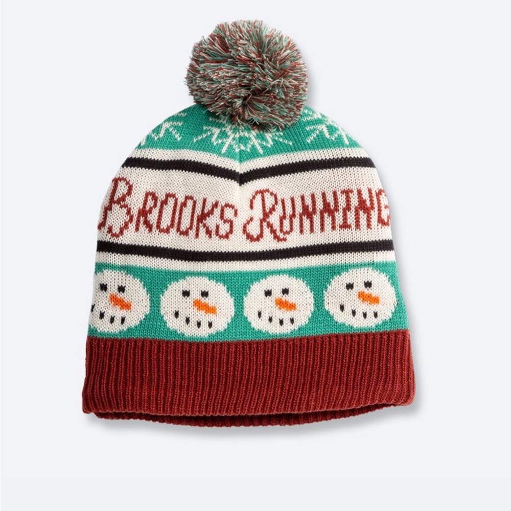 BROOKS running heritage Pom beanie